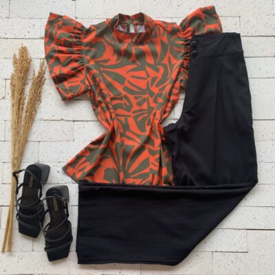 BLUSA MANGA BABADO
