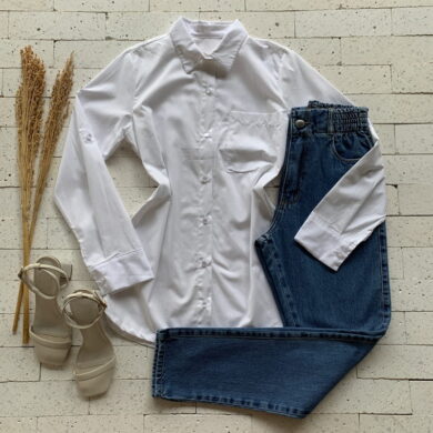 Camisa Tricoline Luxo Bolso Frontal Off