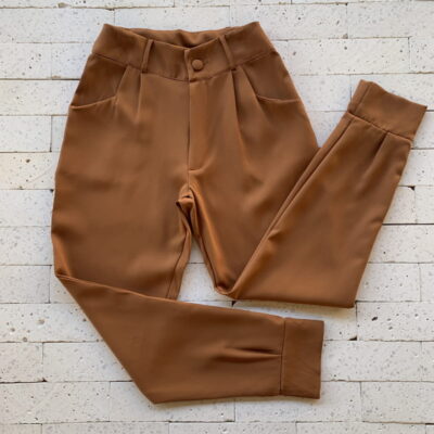 Calça Alfaiataria Slim Luxo Marrom