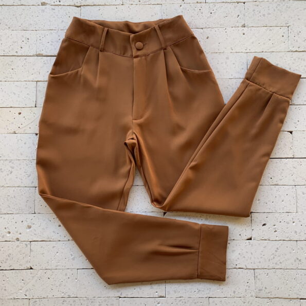 Calça Alfaiataria Slim Luxo Marrom