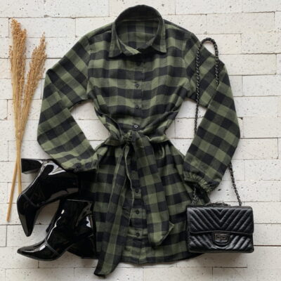 Chamise Xadrez Flanelada Premium Verde