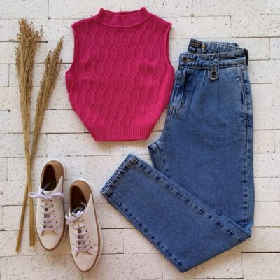 Cropped Modal Trama Coméia Pink