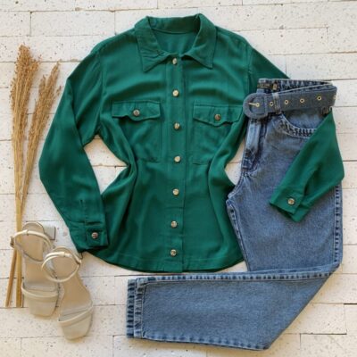 CAMISA BOTÕES RESINADO