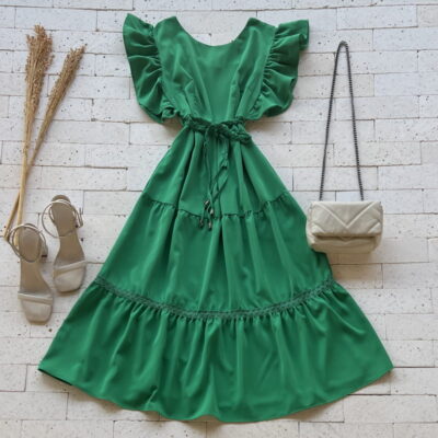 VESTIDO MIDI DETALHE GRIPIER