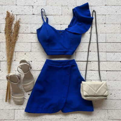 CONJUNTO CROPPED MANGA BABADOS