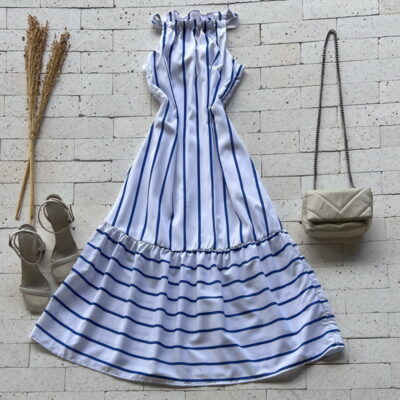 VESTIDO MIDI LISTRADO