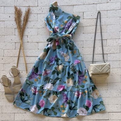 VESTIDO MIDI UM OMBRO SÓ