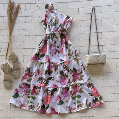 VESTIDO MIDI UM OMBRO SÓ