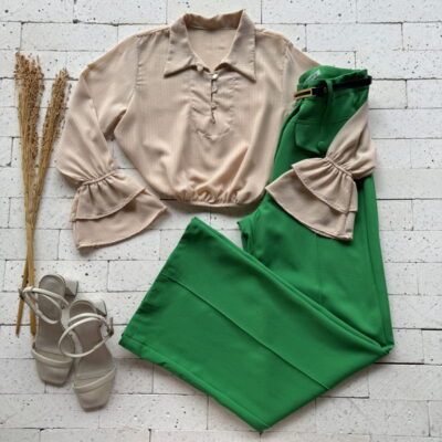 CROPPED CHIFFON