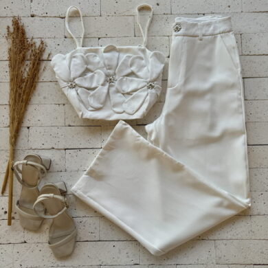 CONJUNTO CROPPED FLORES