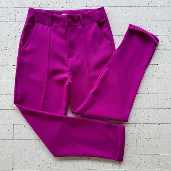 CALÇA ALFAIATARIA PREMIUM DETALHE VINCO MAGENTA