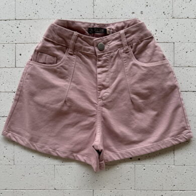 SHORT JEANS COLOR DETALHE PENCES PREMIUM ROSA