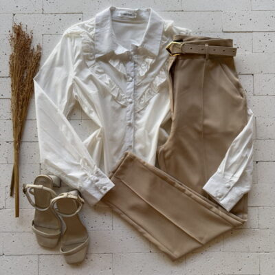 CAMISA FEMININA TRICOLINE BABADINHOS FRONTAL OFF