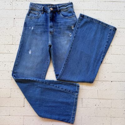 CALÇA JEANS PREMIUM PANTALONA DETALHES DESFIADOS