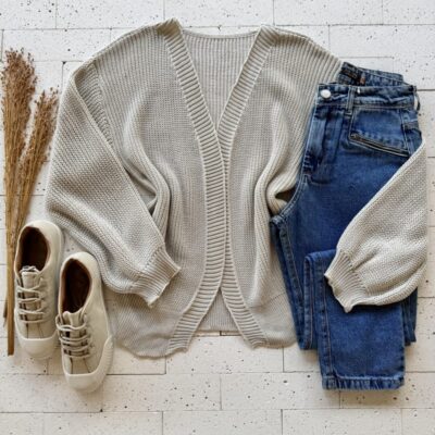 CARDIGAN TRICO ALONGADO GELO