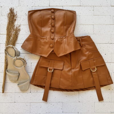 CONJUNTO COURO SINTÉTICO