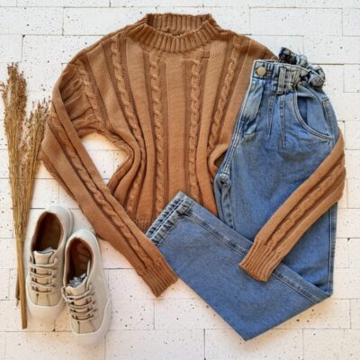 CROPPED TRICO ALONGADO TRAMA CORDAS NUDE