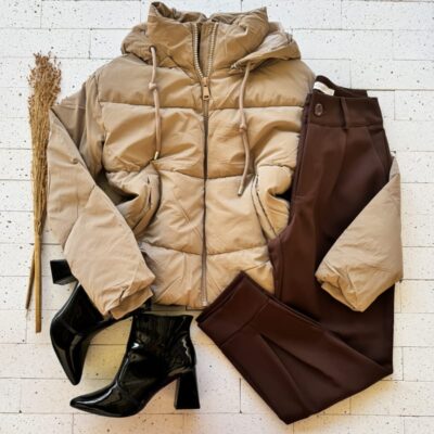 JAQUETA PUFFER COM CAPUZ REMOVÍVEL NUDE