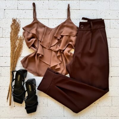 REGATA BOHO CHIFON LUXO MARROM