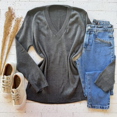 BLUSA TRICO GOLA V