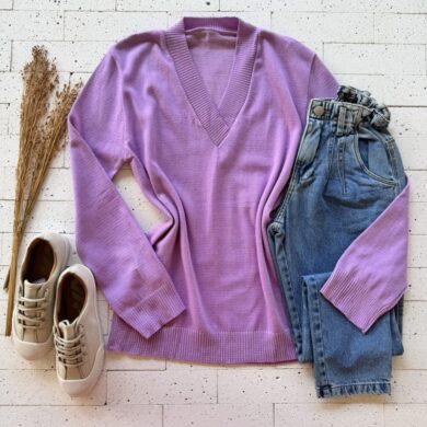 BLUSA TRICO GOLA V