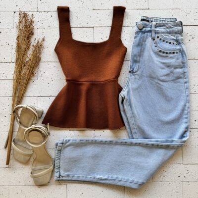 REGATA MODAL PEPLUM BÁSIC TELHA