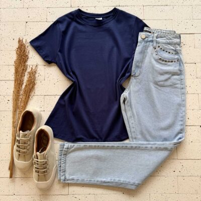 T-SHIRT ALGODÃO BÁSIC MARINHO