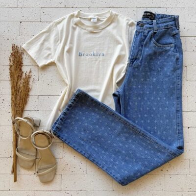 T-SHIRT ALGODÃO ESTAMPA BROOKLYN OFF