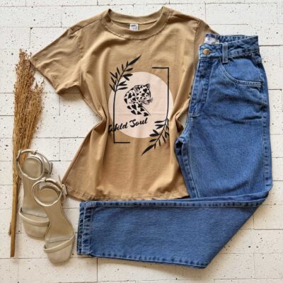 T-SHIRT ALGODÃO ESTAMPA WILD SOUL NUDE