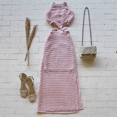 Dondoca_com_br Vestido Trico Midi Detalhado Com Abertura Na Cintura Rose