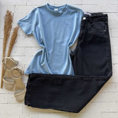 T-SHIRT ALGODÃO BÁSIC AZUL