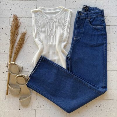 Dondoca_com_br Body Modal Leve Trama Frontal Off