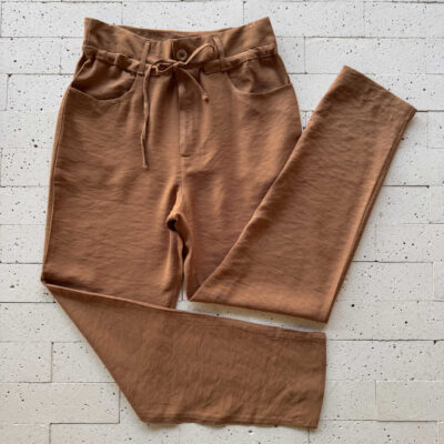 Dondoca_com_br Calca Slim Marrant Detalhe Cordao Embutido Marrom