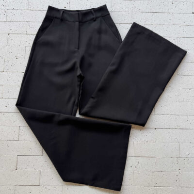 Dondoca_com_br Calca Social Pantalona Lisa Preta