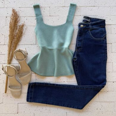 Dondoca_com_br Regata Modal Peplum Basic Pistache 2