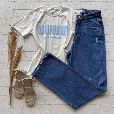 Dondoca_com_br T Shirt Algodao Estampa California Los Angeles Off