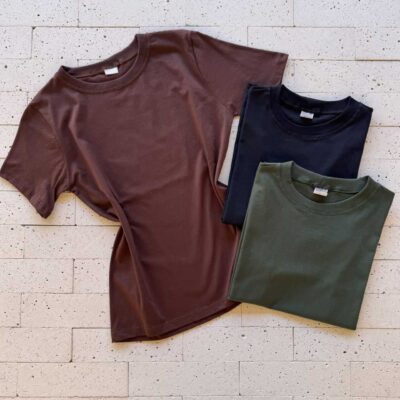 Dondoca_com_br Kit Camiseta Feminina Premium 3 Pecas Preta Cafe E Verde Oliva