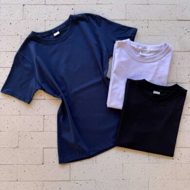 Dondoca_com_br Kit Camiseta Feminina Premium 3 Pecas Preta Off E Marinh