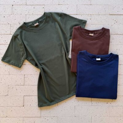 Dondoca_com_br Kit Camiseta Feminina Premium 3 Pecas Verde Oliva Cafe E Marinho