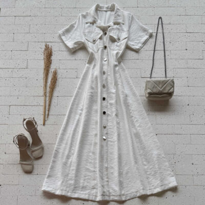 Dondoca_com_br Vestido Chemise Longuete Pistache Off