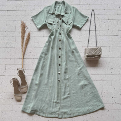 Dondoca_com_br Vestido Chemise Longuete Pistache Pistache