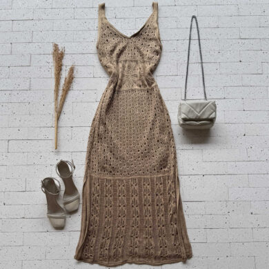 Dondoca_com_br Vestido Trico Midi Detalhado Com Fenda Nude 2