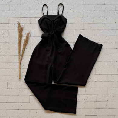 Dondoca_com_br Macacao Marrant Com Bojo E Cinto Faixa Preto