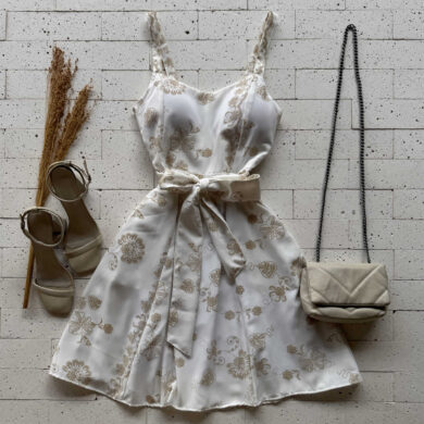 Dondoca_com_br Vestido Bordado Alcinha E Amarracao Fixa Off