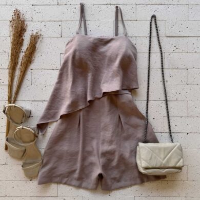 Dondoca_com_br Macaquinho Marrant Detalhe Assimetrico Nude