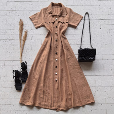 Dondoca_com_br Vestido Chemise Longuete Nude