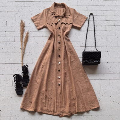 Dondoca_com_br Vestido Chemise Longuete Nude