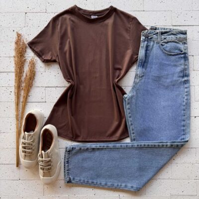 Dondoca_com_br T Shirt Algodao Basic Cafe