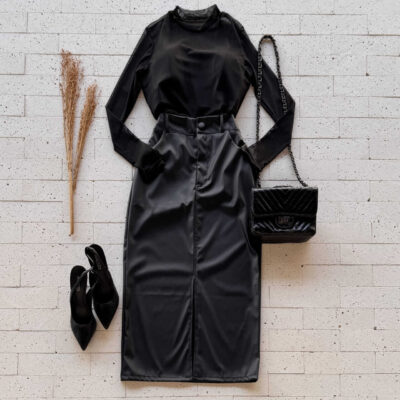 Dondoca_com_br Blusa De Tule Manga Longa Preta