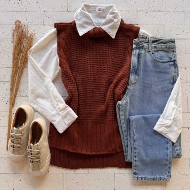 Dondoca_com_br Colete Trico Alongado Gola Boba Detalhe Trama Carmim